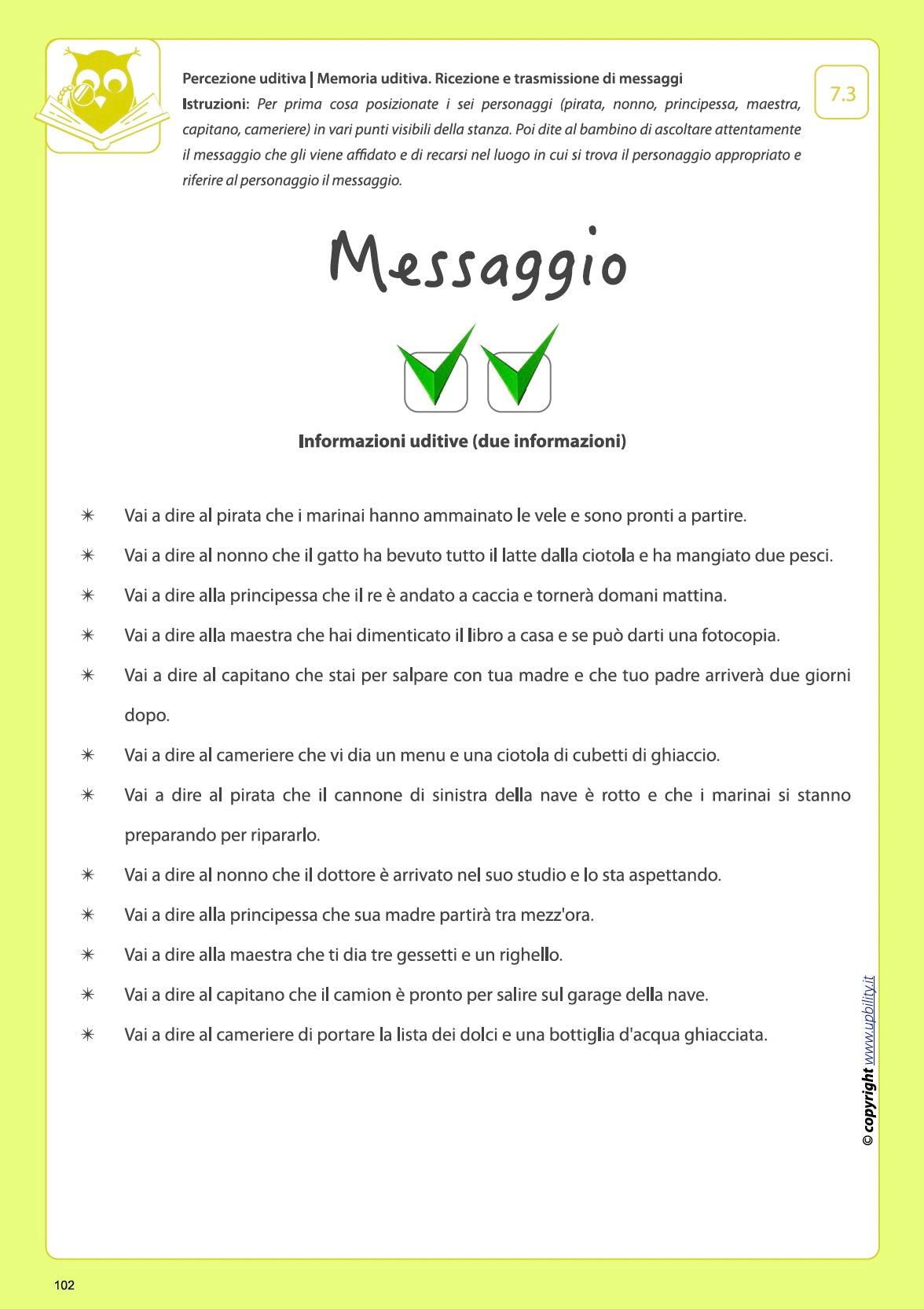 Sviluppo della percezione uditiva | MEMORIA UDITIVA