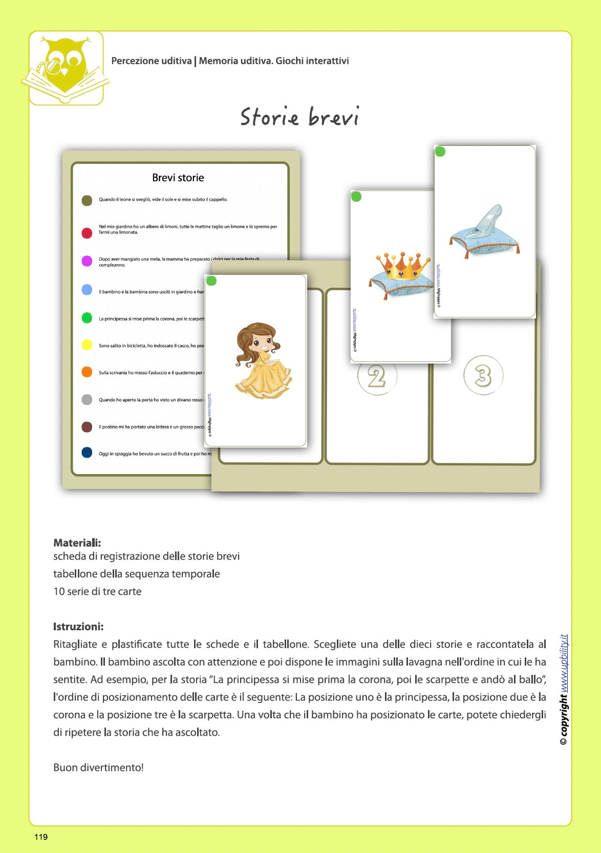 Sviluppo della percezione uditiva | MEMORIA UDITIVA