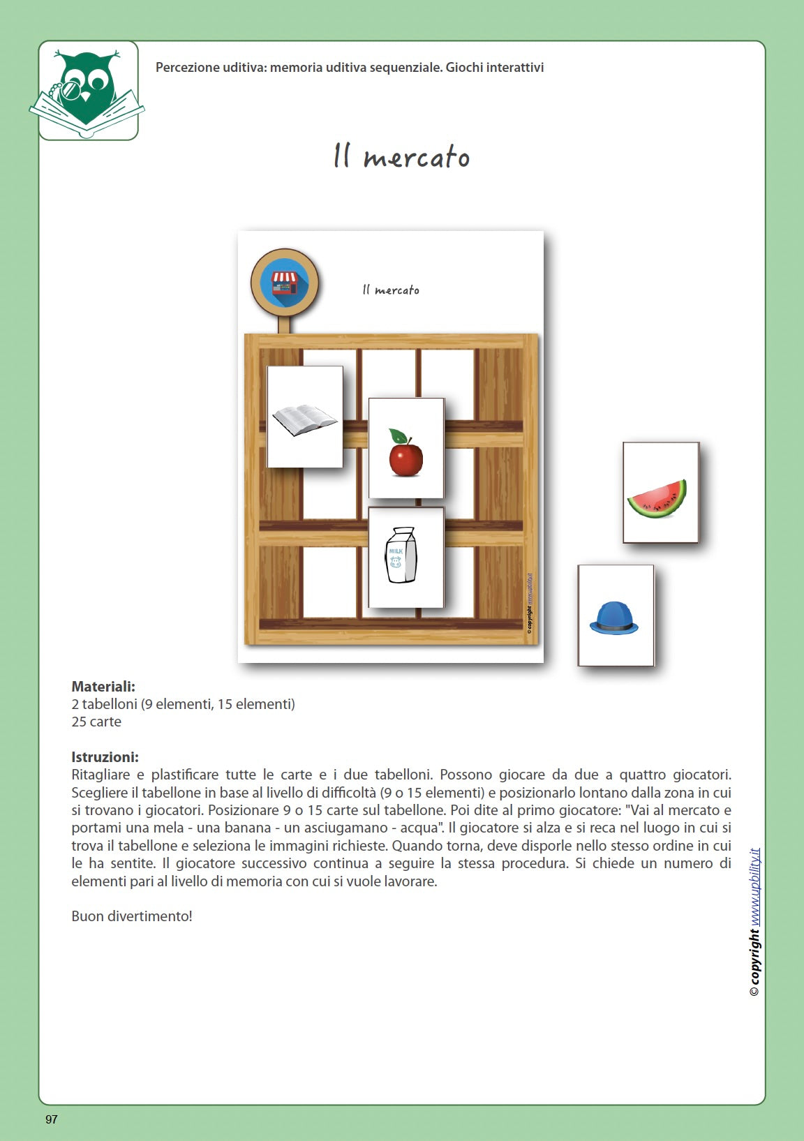 Sviluppo della percezione uditiva | MEMORIA UDITIVA SEQUENZIALE