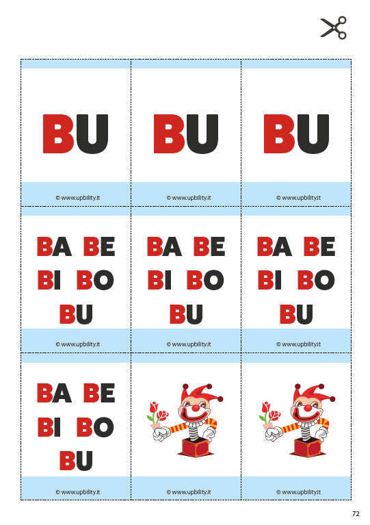 IMPARO A LEGGERE GIOCANDO | Sillabe semplici - Upbility IT