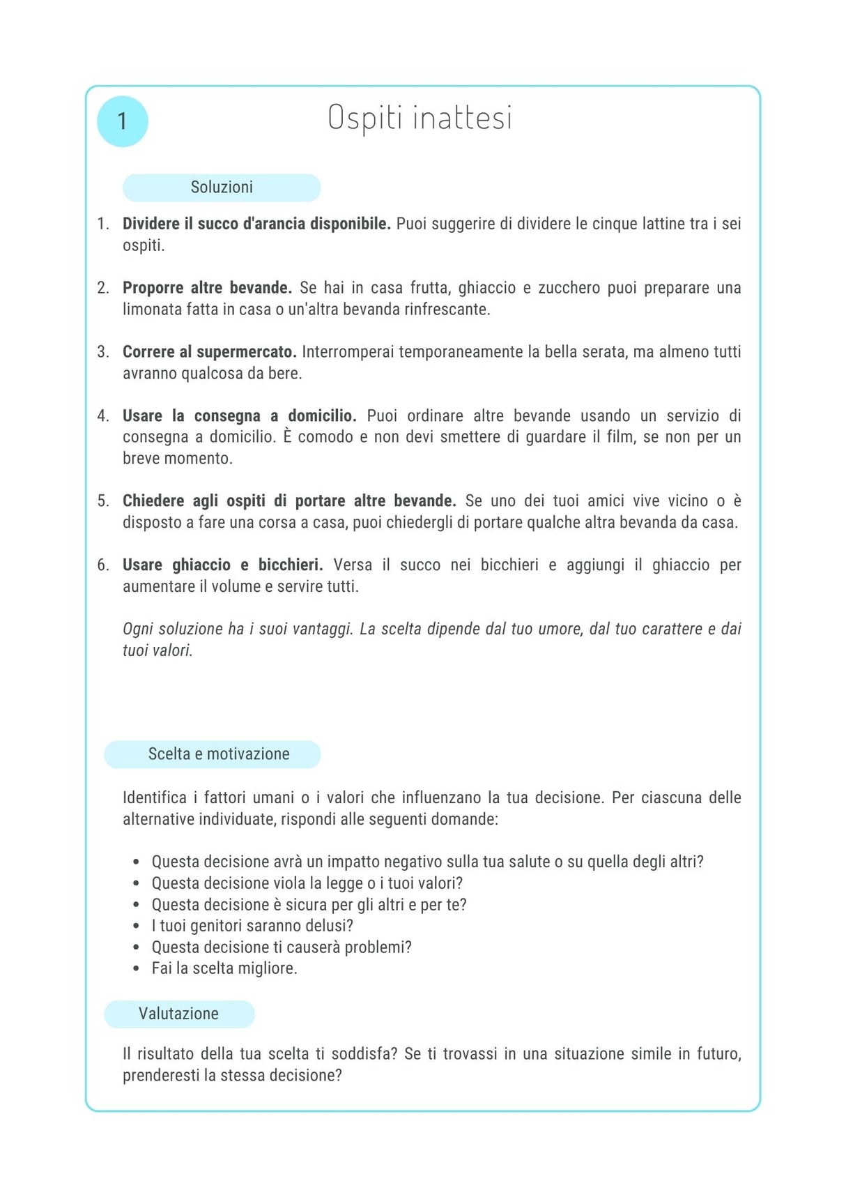 Situazioni sociali per adolescenti con disturbo dello spettro autistico