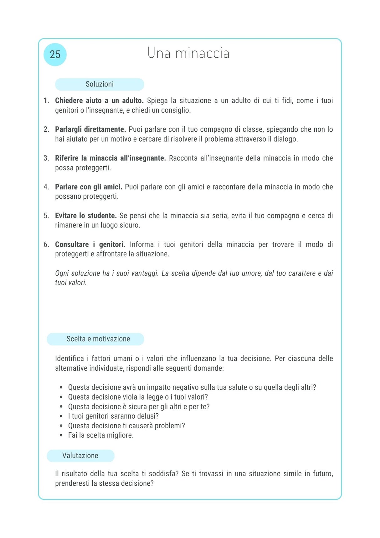 Situazioni sociali per adolescenti con disturbo dello spettro autistico