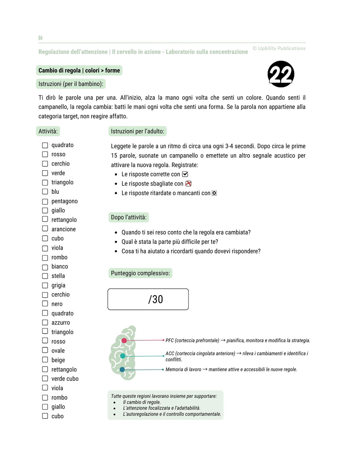 Le funzioni esecutive - Strategie di intervento | 6-12 anni