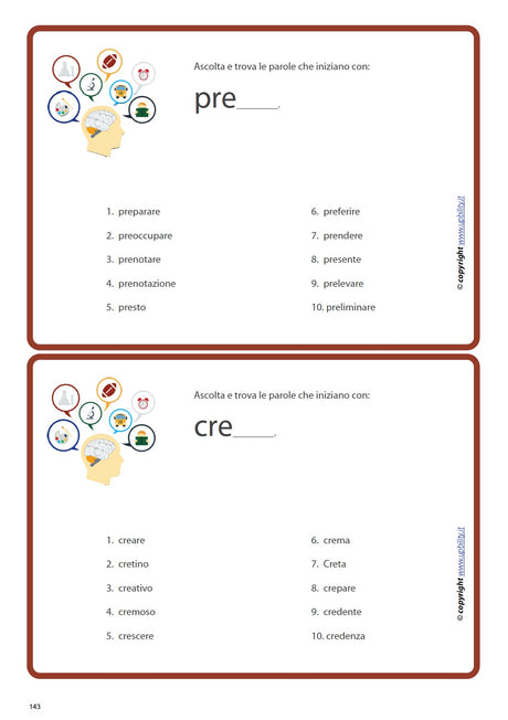 Sviluppo della percezione uditiva | COMPLETAMENTO UDITIVO