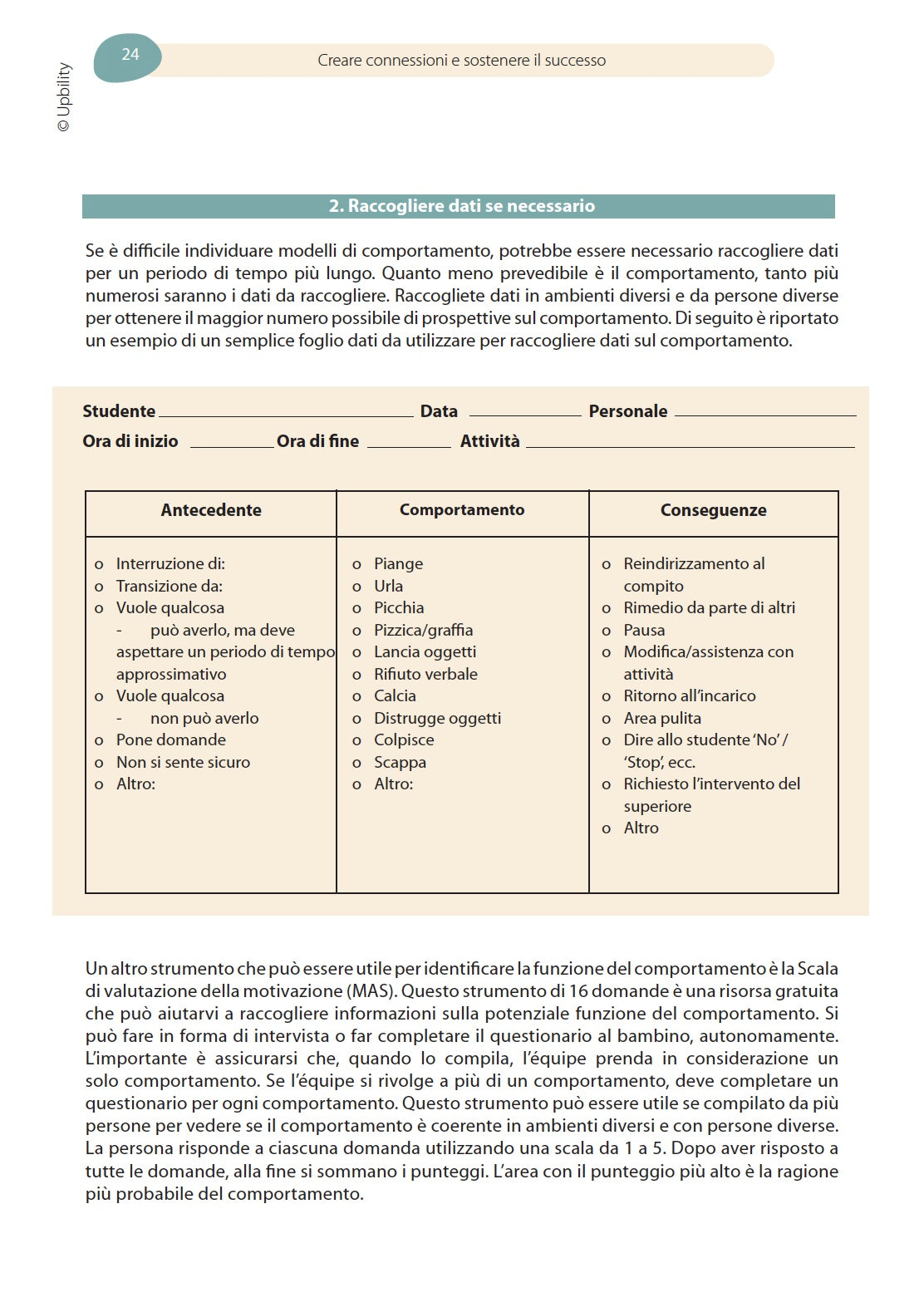 Valutazione funzionale del comportamento