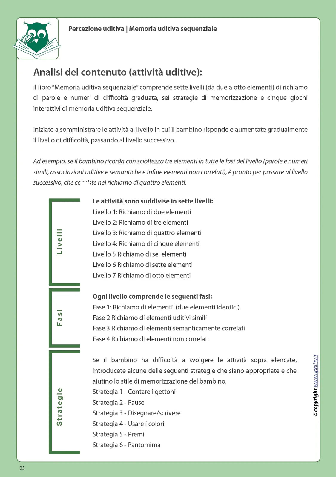 Sviluppo della percezione uditiva | SERIE DI 5 EBOOK
