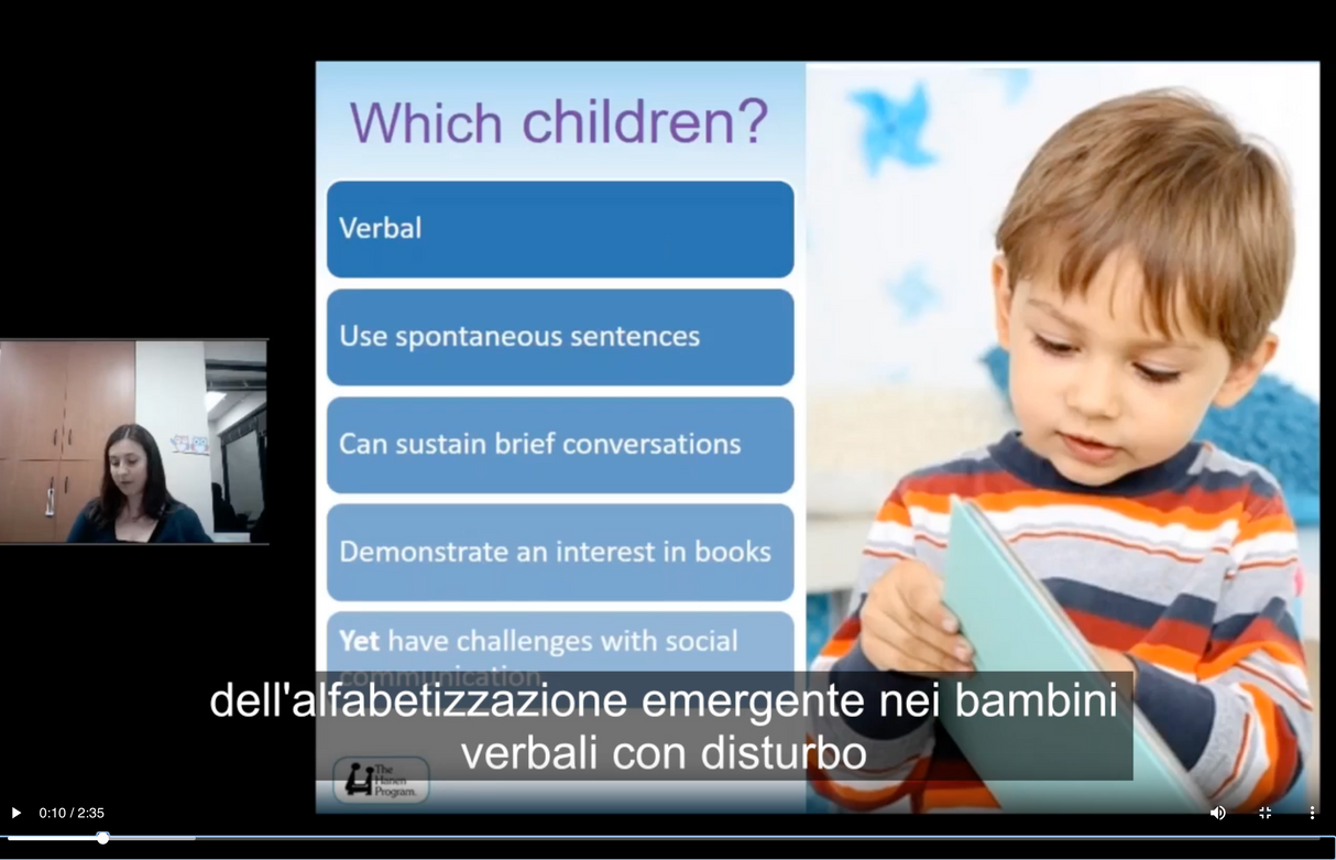 CORSO ONLINE | Costruire le basi della lettura nei bambini nello spettro autistico – Con la metodologia Hanen Centre