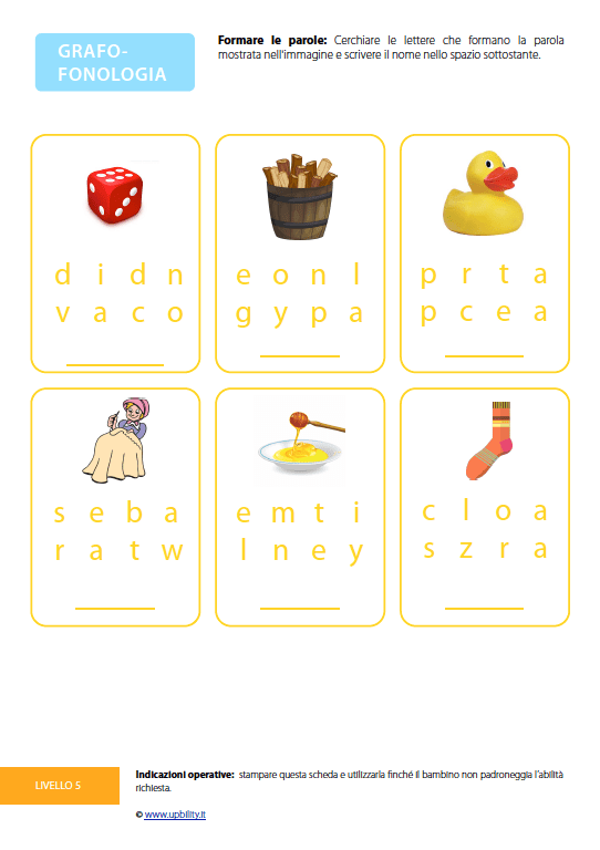 Sviluppo delle abilità grafo-fonologiche - Upbility IT